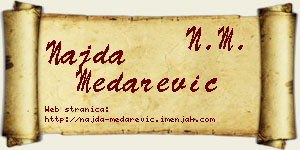 Najda Medarević vizit kartica